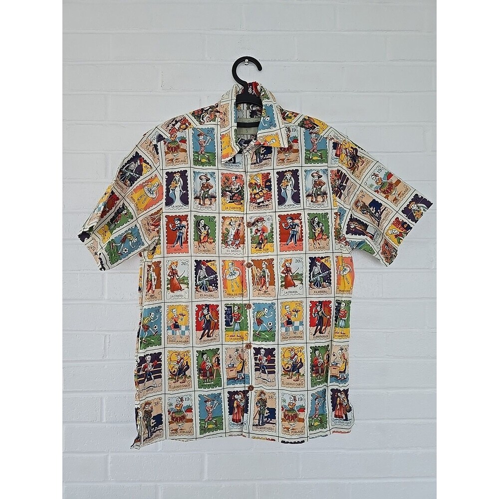 Sayulita Shirt Company Cartas Marcadas Cotton Shirt Size S